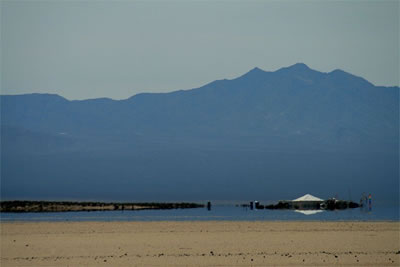Mirage of Nonexistent Lake in Mojave Desert